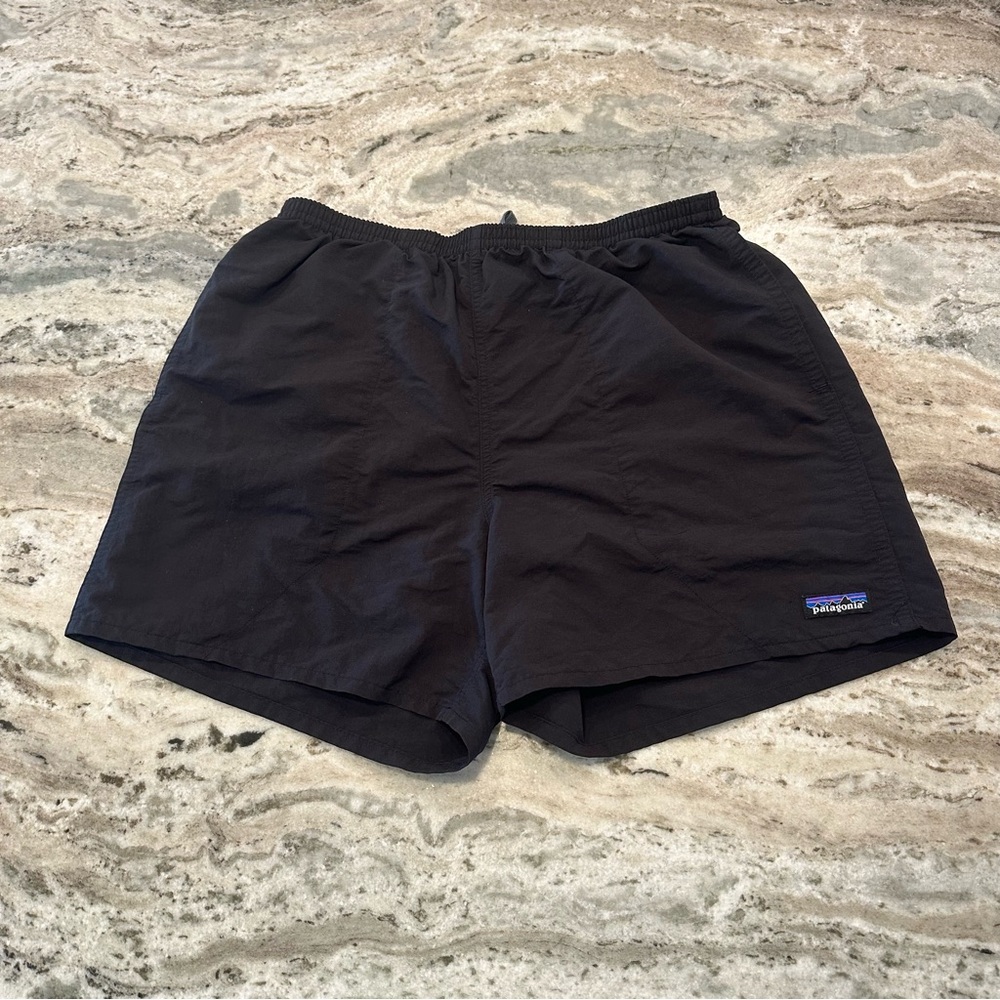 Patagonia Baggies Black Athletic Shorts Lightweight Elastic Waist